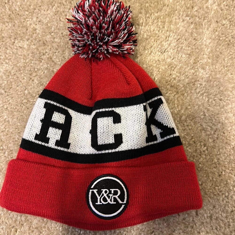 Unisex Young & Reckless red beanie